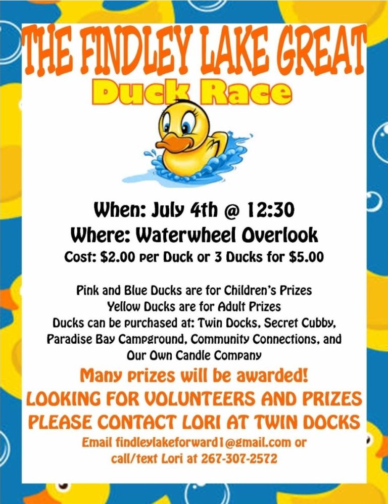 findley lake duck race