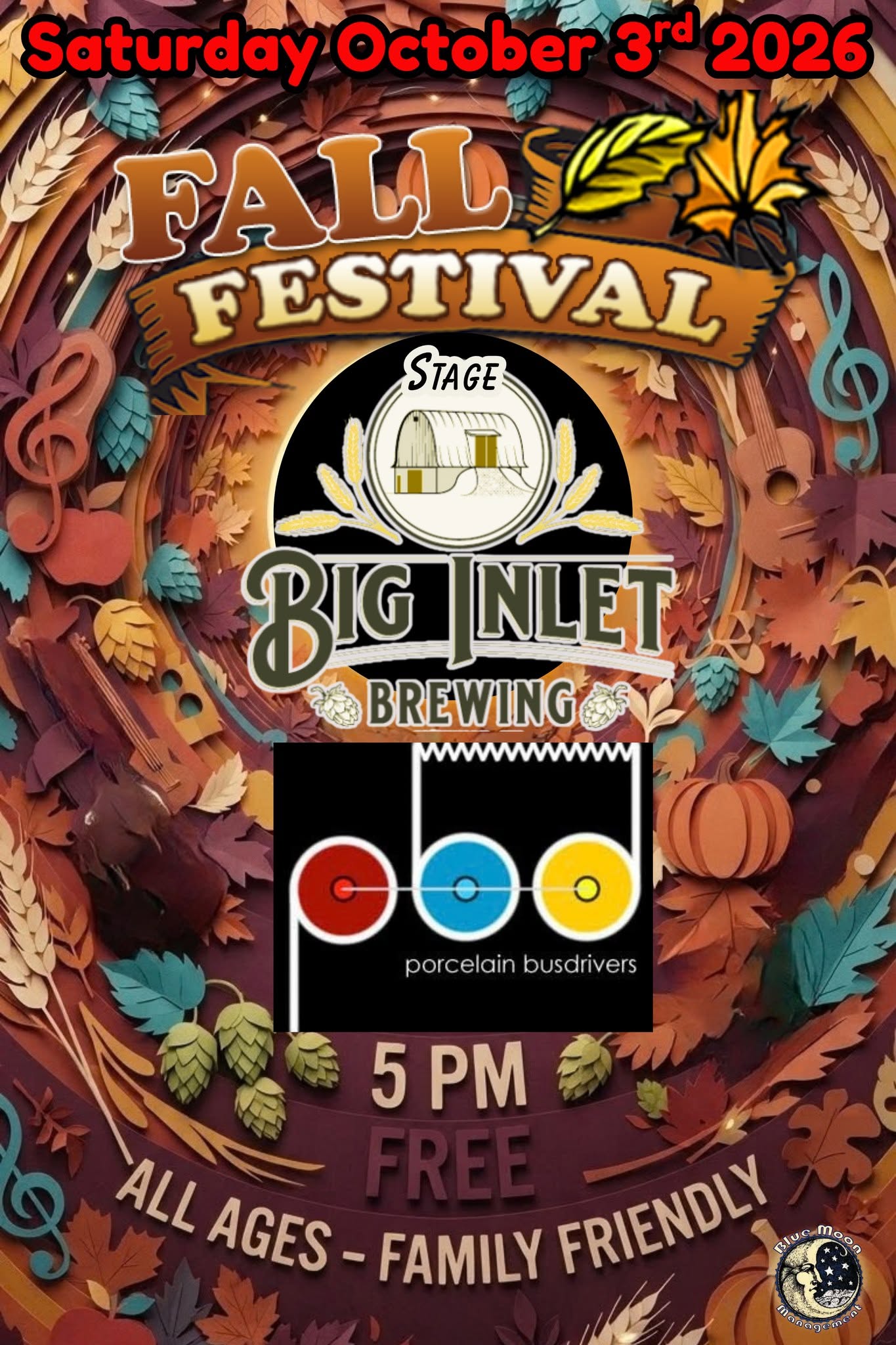 Porcelain Busdrivers LIVE @ Big Inlet Brewing’s Fall Fest