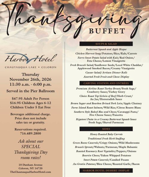 Thanksgiving @ The Chautauqua Harbor Hotel