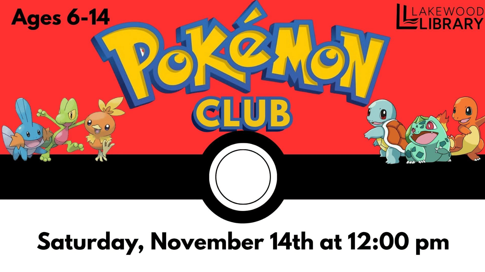 November Pokemon Club @ Lakewood Library