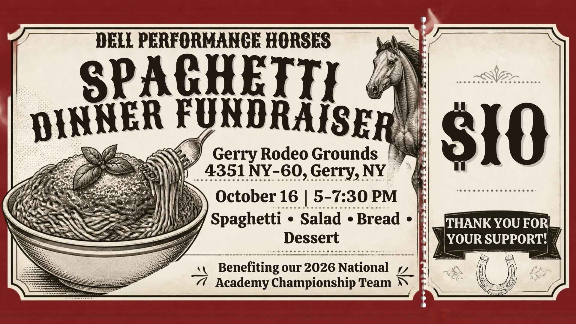 NACHS Spaghetti Dinner Fundraiser