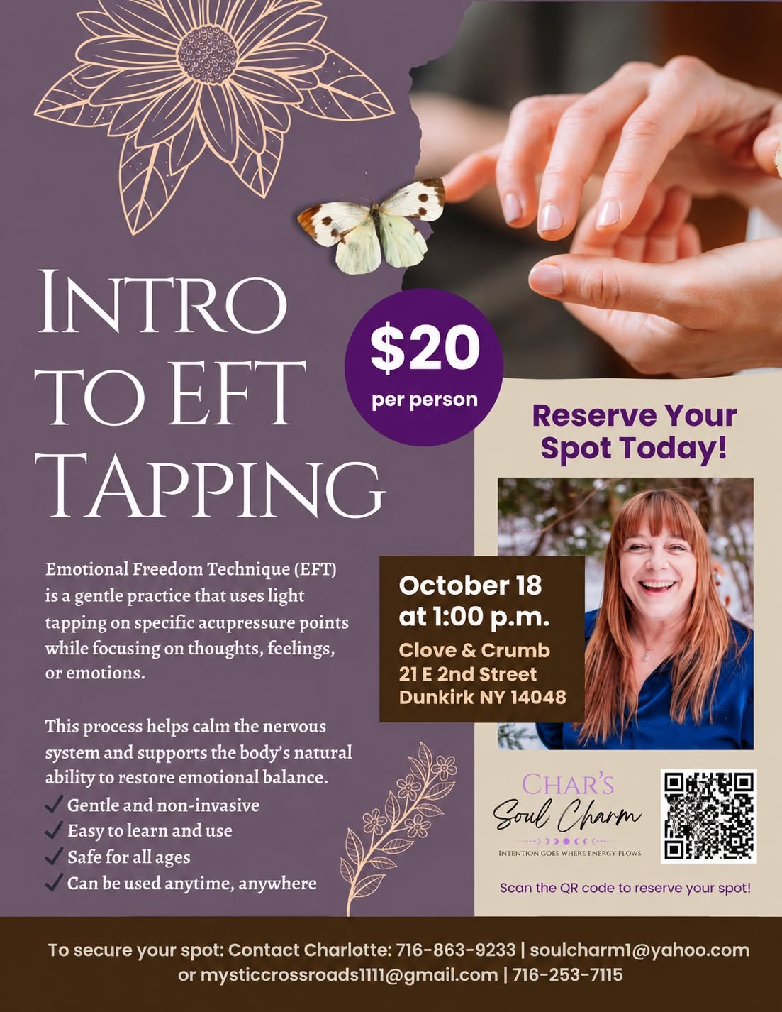 Intro to EFT Tapping @ Clove & Crumb
