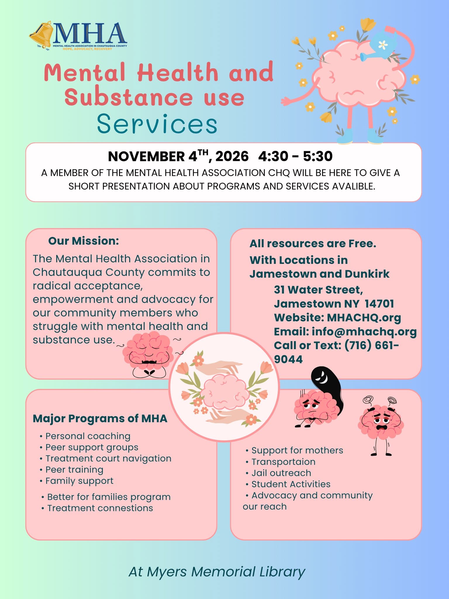 Mental Health Association CHQ Presentation