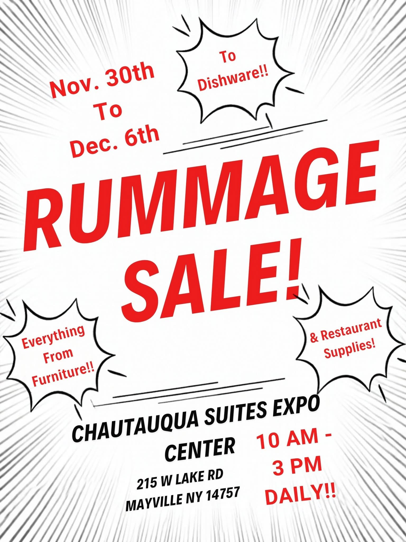 Chautauqua Suites Rummage Sale